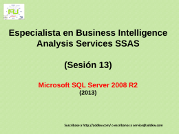 Clase 13 BI MSQL Server 2008 Analysis Services