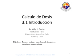 Calculo de Dosis 3.1 Introducción