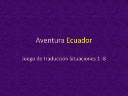 Juego de traduccion Situaciones1-8 Ecuador