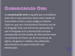 comunicación oral