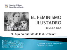 01.- EL FEMENISMO ILUSTRADO PRIMERA OLA