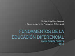 Fundamentos de la educación diferencial 2013