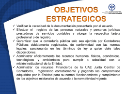 6 objetivos estratégicos - Junta Central de Contadores