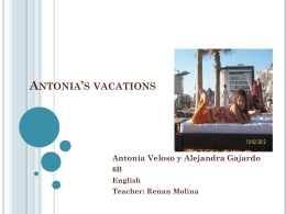 Antonia*s vacations