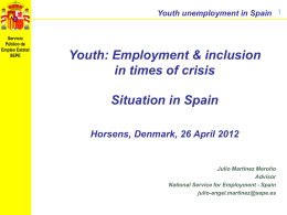 Youth unemployment in Spain
