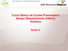 Componentes - Crystal Report Dashboard Design Xcelsius