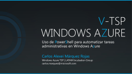 V-TSP Windows Azure Uso de PowerShell para automatizar tareas