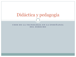 Didáctica y pedagogía