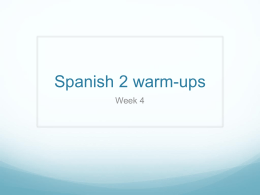 Spanish 2 warm-ups - world-language-at-the-Rock