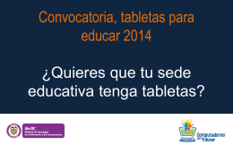 Presentación convocatoria tabletas 2014
