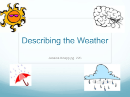 Describing the Weather