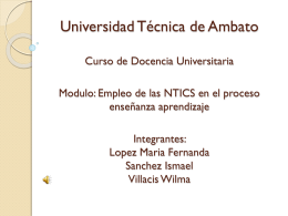 Diapositiva 1 - Ismael-Wilma
