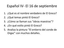 Español IV- El 16 de septiembre
