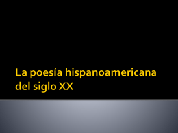 La poesía hispanoamericana del siglo XX