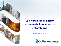 Energía en el Sector Externo de la Economía Colombiana