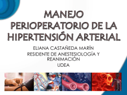 MANEJO PERIOPERATORIO DE LA HIPERTENSIÓN ARTERIAL