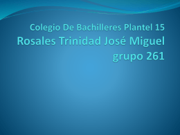 Colegio De Bachilleres Plantel 15 Rosales Trinidad José Miguel