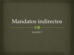 Leccion 3 Mandatos indirectos
