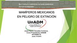 mamíferos mexicanos en peligro de extinción