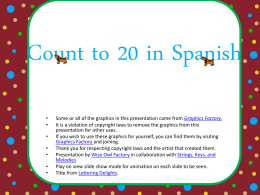 free count to 20 in Spanish Power Point