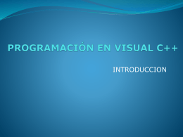 PROGRAMACIÓN EN VISUAL C++