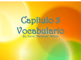 Chapter 3 Vocabulary - Clasedesenoranewman