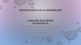 GESTION BASICA DE LA INFORMACION CAROLINA RUIZ MUÑOZ