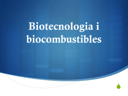 Biotecnología y biocombustibles.