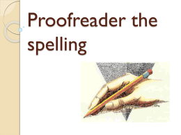 Proofreader the spelling (175712)