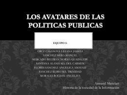 LOS AVATARES DE LAS POLITICAS PUBLICAS