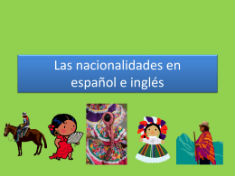 Las nacionalidades spanish and english