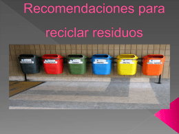 Recomendaciones para reciclar residuos - dcyad