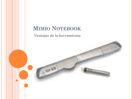 Mimio Notebook Ventajas de la herramienta