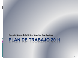 Plan de trabajo 2011 2012 - Universidad de Guadalajara