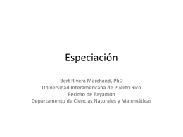Especies - Universidad Interamericana de Puerto Rico