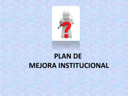 Plan de Mejora Institucional FINAL - Capacitacion2010-2011
