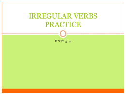Irregular Verbs Practice PPT - Profe. Burke