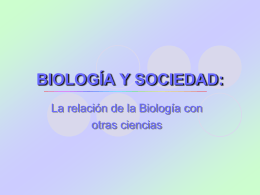 BIOLOGIA Y SOCIEDAD