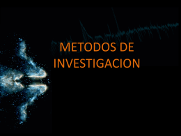 METODOS DE INVESTIGACION CIENTIFICA