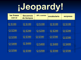 Jeopardy - Sr. Fisk