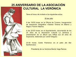 25 aniversario asociacion cultural la veronica.