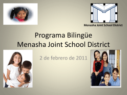 Programa Bilingue Menasha Joint School District