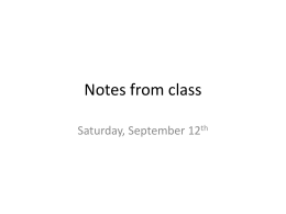 Notes from class 9.12