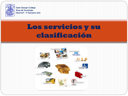 Los servicios y su clasificación - tecnologia