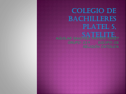 COLEGIO DE BACHILLERES PLATEL 5, SATELITE.