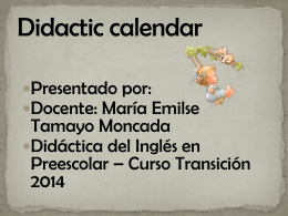 didactic calendar - Didáctica del Inglés en Educación Infantil (1)