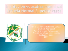 Institución educativa municipal Escuela Normal Superior Pasto