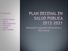 Plan Decenal en Salud Pública 2012-2021