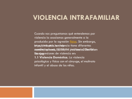 Violencia intrafamiliar