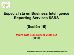Clase 16 BI MSQL Server 2008 Reporting Services